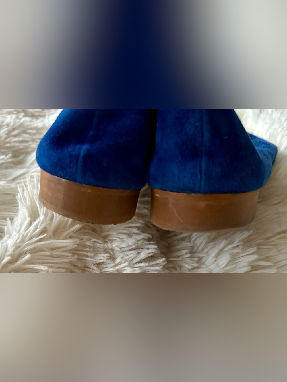 Blue Suede Horsebit Loafers - Women - Picture 6 of 10